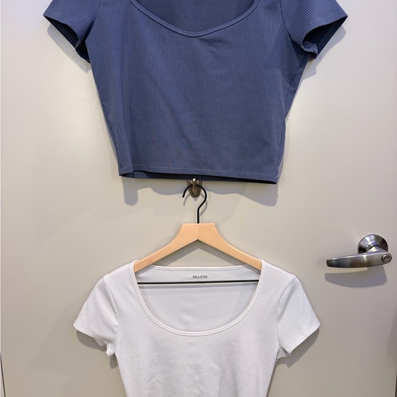 Hollister Tops - Hollister Blue and White Short Sleeve Tees